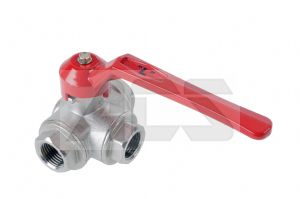 Ball valve - 3 way L & T Bore 1/4