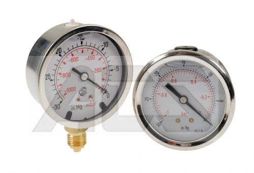 Vacuum gauges 50, 63, 100mm dial