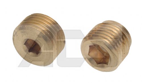 Brass Internal Hex Male Metric Blanking Plug