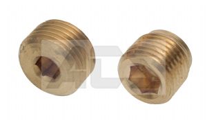 Brass Internal Hex Male Metric Blanking Plug