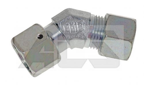 Female Swivel 45 Deg Elbow Coupling Metric L & S