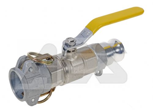 Ball valve/Camlock assembly Aluminium 1/2