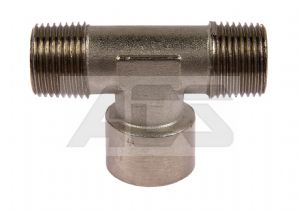 Nickel Plated Brass Centre Leg Female BSP Tee