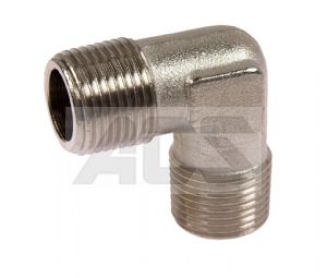 Nickel Plated Brass Male/Male BSP Equal Elbow