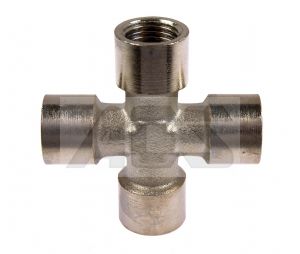 Nickel Plated Brass Female BSP Equal Cross 