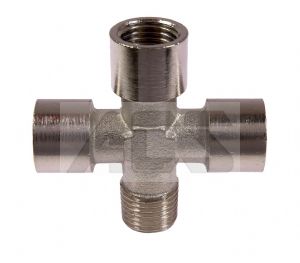 Nickel Plated Brass Male/Female BSP Equal Cross 