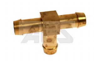 Hose Tail Barb Tee - Brass  1/4