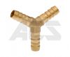 Hose Tail Y - Brass 1/4 - 1/2